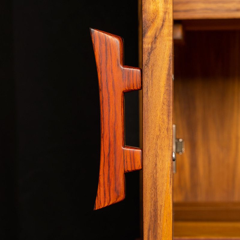 Tomlet Teak Cabinet Carved with Cocobolo and Purpleheart